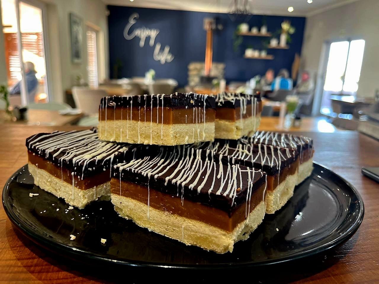 Millionaire’s shortbread with caramel and dark chocolate